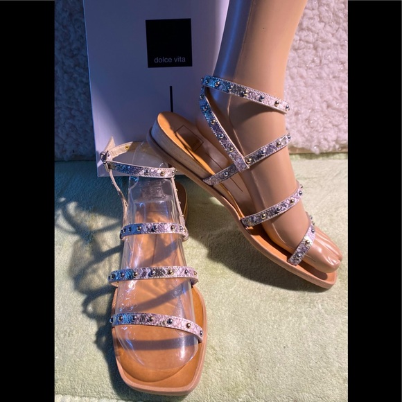 🔆HP 7/5 🎉DOLCE VITA STUDDED STELLA STRAPPED SANDALS - Picture 4 of 11